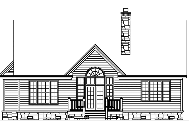 Home Plan - Exterior - Rear Elevation for Country House Plan #929-630 - 3 bed, 2.5 bath