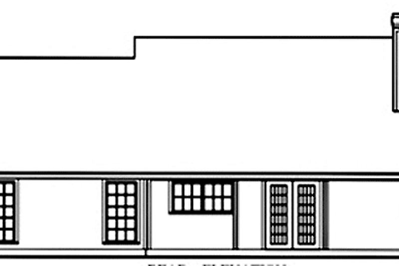 Architectural House Design - Exterior - Rear Elevation for Country House Plan #42-675 - 3 bed, 2 bath