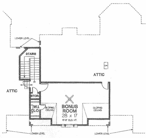 House Design - European Floor Plan - Upper Floor Plan #310-503