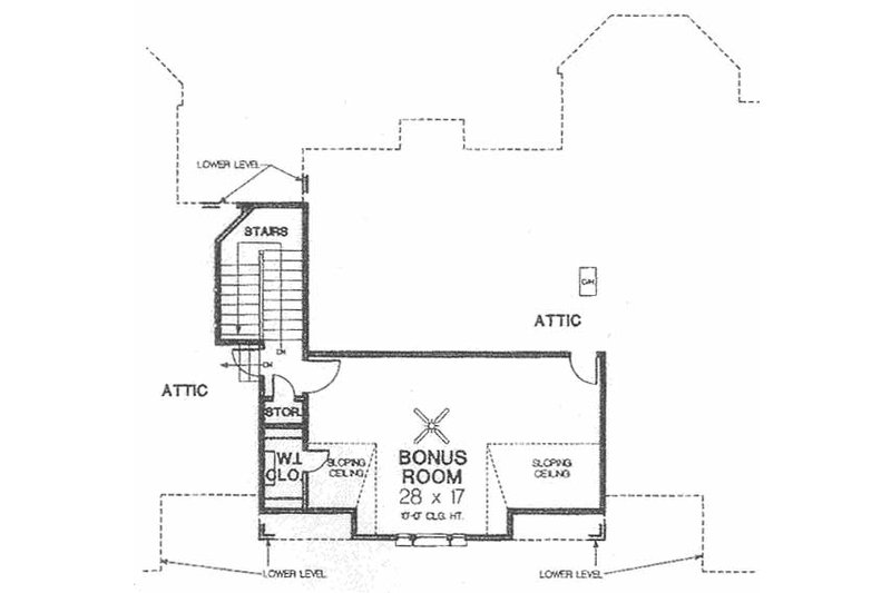 House Blueprint - Floor Plan - Upper Floor for European House Plan #310-503 - 4 bed, 3.5 bath
