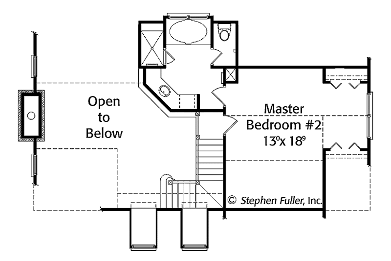 Home Plan - Floor Plan - Upper Floor for Country House Plan #429-430 - 2 bed, 2.5 bath