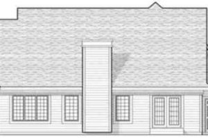 Exterior - Rear Elevation for Traditional House Plan #70-595 - 3 bed, 2 bath