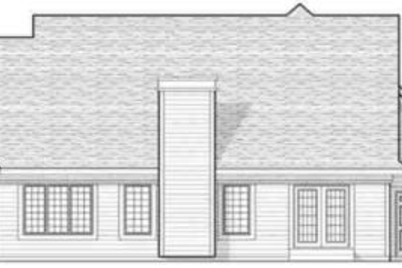 Home Plan - Exterior - Rear Elevation for Traditional House Plan #70-595 - 3 bed, 2 bath