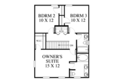 Colonial Style House Plan - 3 Beds 2.5 Baths 1536 Sq/Ft Plan #1053-63 Floor 