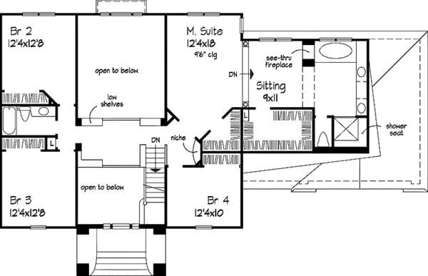 House Plan Design - Classical Floor Plan - Upper Floor Plan #320-606