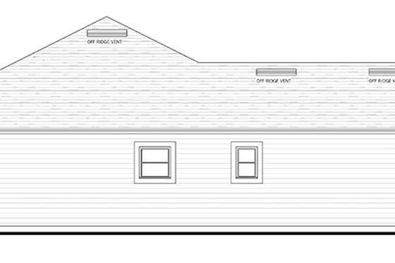Exterior - Other Elevation 1 for Colonial House Plan #1058-122 - 4 bed, 2 bath