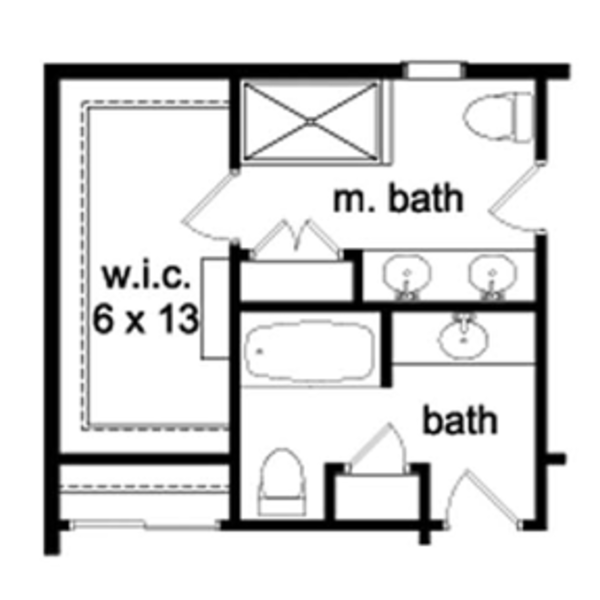 House Blueprint - Colonial Floor Plan - Upper Floor Plan #1010-46