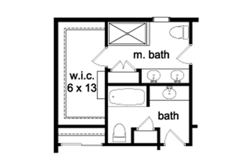 Home Plan - Floor Plan - Upper Floor 1 for Colonial House Plan #1010-46 - 3 bed, 2.5 bath