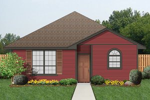 Cottage Exterior - Front Elevation Plan #84-543