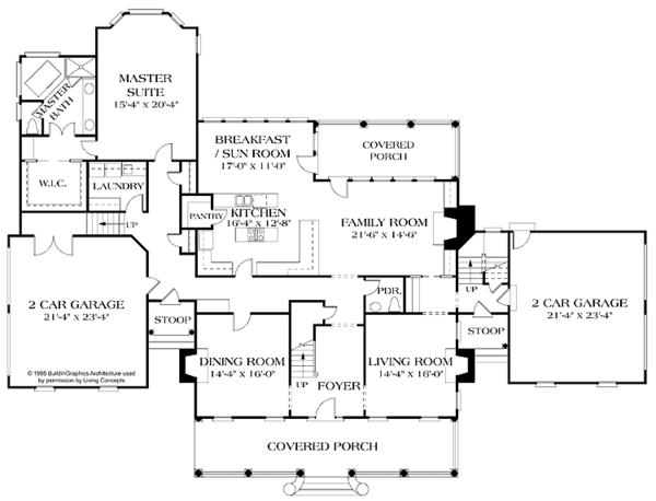 Home Plan - Classical Floor Plan - Main Floor Plan #453-192