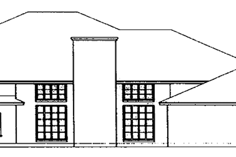 Home Plan - Exterior - Rear Elevation for Traditional House Plan #40-461 - 4 bed, 2.5 bath