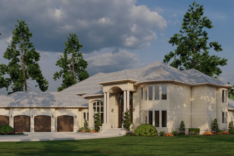 Architectural House Design - Exterior - Other Elevation 2 for European House Plan #17-3401 - 6 bed, 6 bath