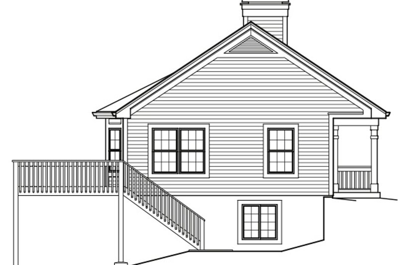 House Blueprint - 1680 square foot garage under traditional house plan