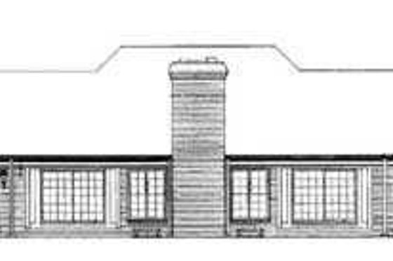 Exterior - Rear Elevation for Traditional House Plan #72-178 - 3 bed, 2.5 bath