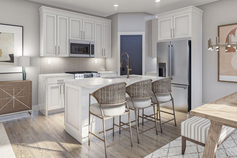 House Blueprint - Interior - Kitchen 2 for Modern House Plan #455-654 - 3 bed, 2.5 bath