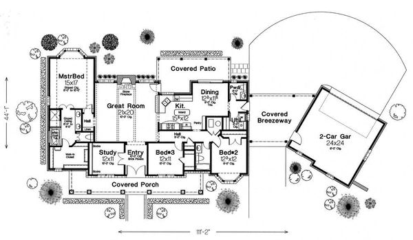 Colonial Floor Plan - Main Floor Plan #310-595