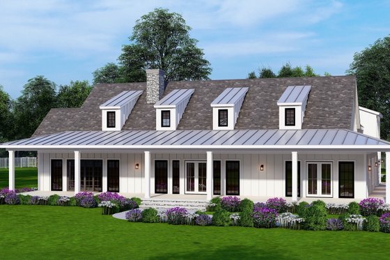 Exterior - Front Elevation 4 for Farmhouse House Plan #54-454 - 3 bed, 3.5 bath