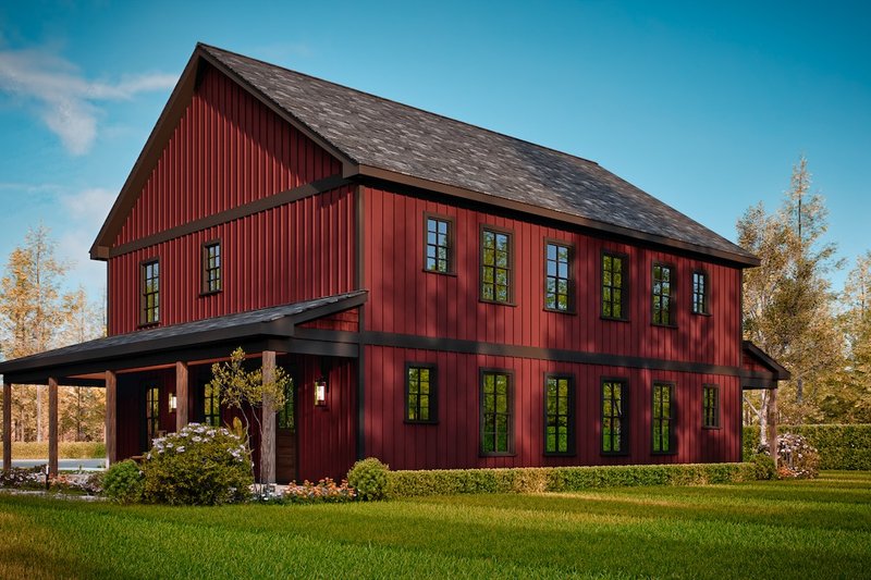 Home Plan - Exterior - Rear Elevation for Barndominium House Plan #54-621 - 6 bed, 6 bath
