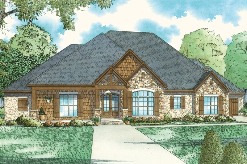 House Design - Exterior - Front Elevation 5 for Country House Plan #17-2608 - 4 bed, 4.5 bath