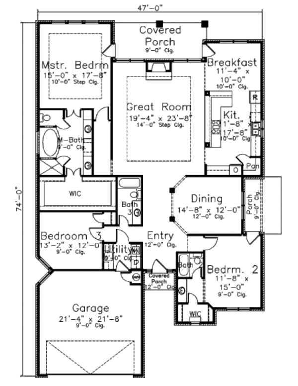 Traditional Floor Plan - Main Floor Plan #52-210