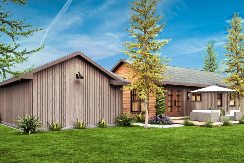 House Blueprint - Exterior - Rear Elevation 2 for Cottage House Plan #54-685 - 2 bed, 2 bath