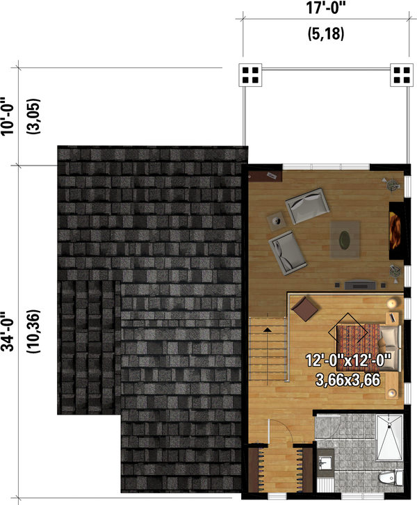 Cottage Floor Plan - Upper Floor Plan #25-4929
