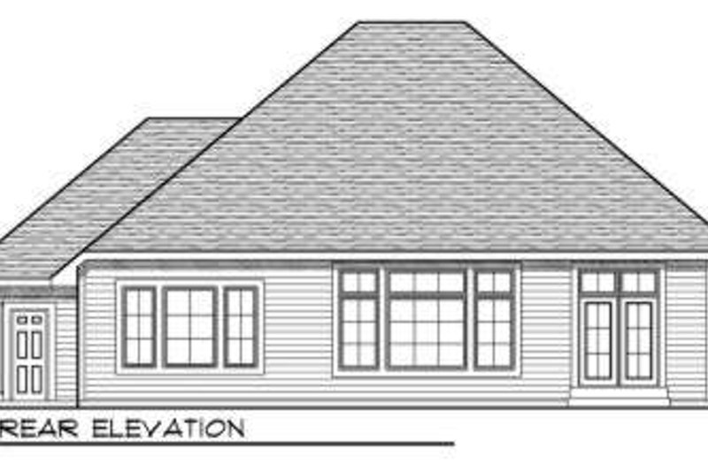 Dream House Plan - Exterior - Rear Elevation for European House Plan #70-706 - 3 bed, 2 bath