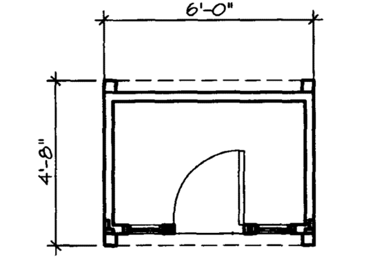 Floor Plan - Main Floor for Cottage House Plan #23-457, 0 bath