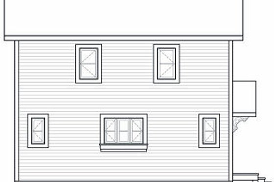 Exterior - Rear Elevation for Contemporary House Plan #23-755 - 1 bed, 1.5 bath
