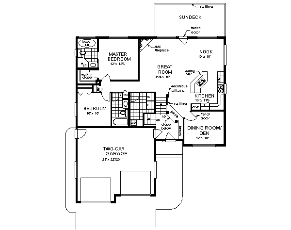 House Plan Design - Traditional Floor Plan - Main Floor Plan #18-311