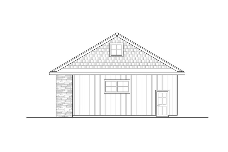 Home Plan - Exterior - Other Elevation 1 for Traditional House Plan #124-1225, 0.5 bath