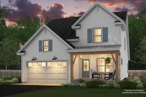 House Blueprint - Farmhouse Exterior - Front Elevation Plan #51-1506