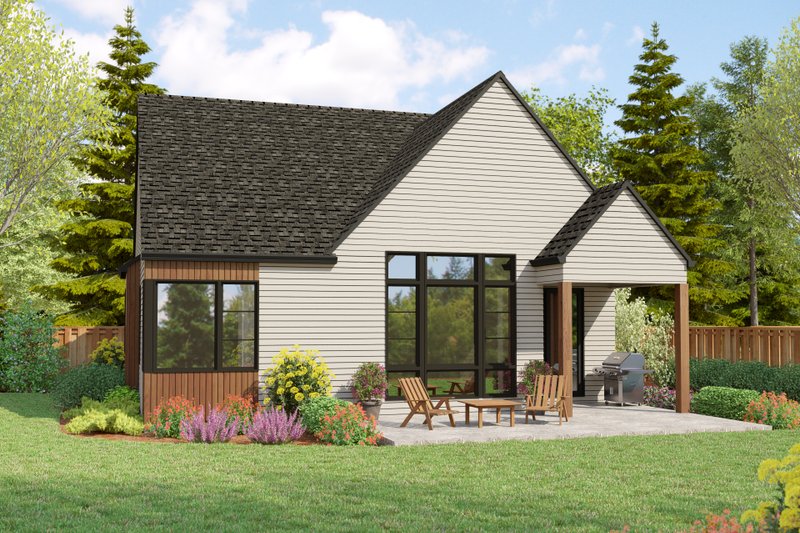 Dream House Plan - Exterior - Rear Elevation for European House Plan #48-1193 - 2 bed, 2 bath