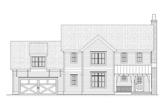 Exterior - Front Elevation 3 for Farmhouse House Plan #901-72 - 3 bed, 2.5 bath