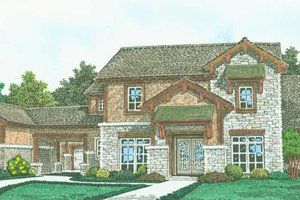 House Blueprint - Farmhouse Exterior - Front Elevation Plan #310-1319