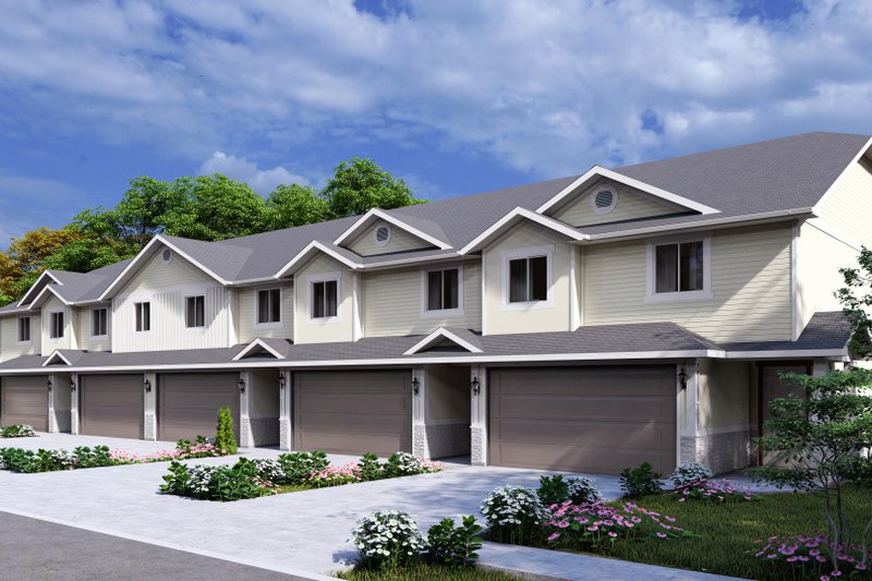 House Blueprint - Exterior - Front Elevation 3 for Craftsman House Plan #1060-314 - 3 bed, 2.5 bath