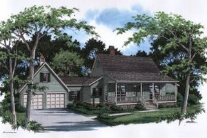 Country Exterior - Front Elevation Plan #41-122