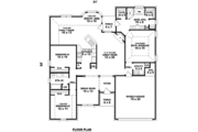 Traditional Style House Plan - 3 Beds 2 Baths 1951 Sq/Ft Plan #81-1023 