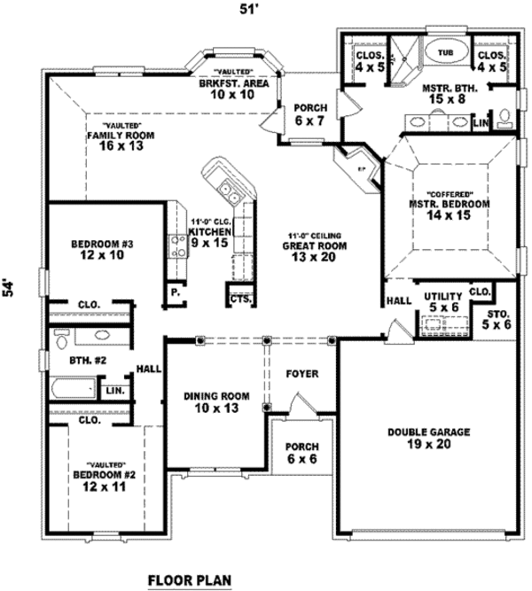 Traditional Floor Plan - Main Floor Plan #81-1023