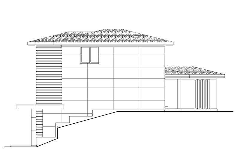 House Design - Exterior - Other Elevation 1 for Contemporary House Plan #124-1389 - 5 bed, 4.5 bath