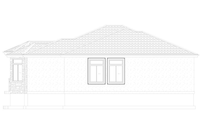 House Design - Exterior - Other Elevation 1 for Mediterranean House Plan #1060-255 - 3 bed, 2.5 bath