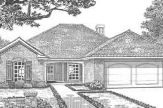 Exterior - Front Elevation for Traditional House Plan #310-286 - 3 bed, 2 bath