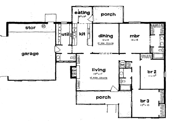 Home Plan - Country Floor Plan - Main Floor Plan #36-594