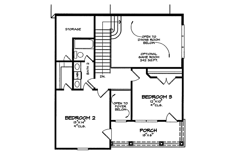 Dream House Plan - Floor Plan - Upper Floor for Classical House Plan #952-265 - 3 bed, 2.5 bath