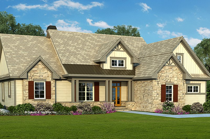 Dream House Plan - Exterior - Front Elevation 4 for Craftsman House Plan #929-936 - 4 bed, 4 bath