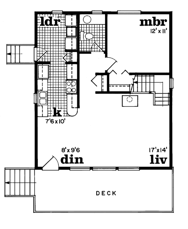 Home Plan - Contemporary Floor Plan - Main Floor Plan #47-658