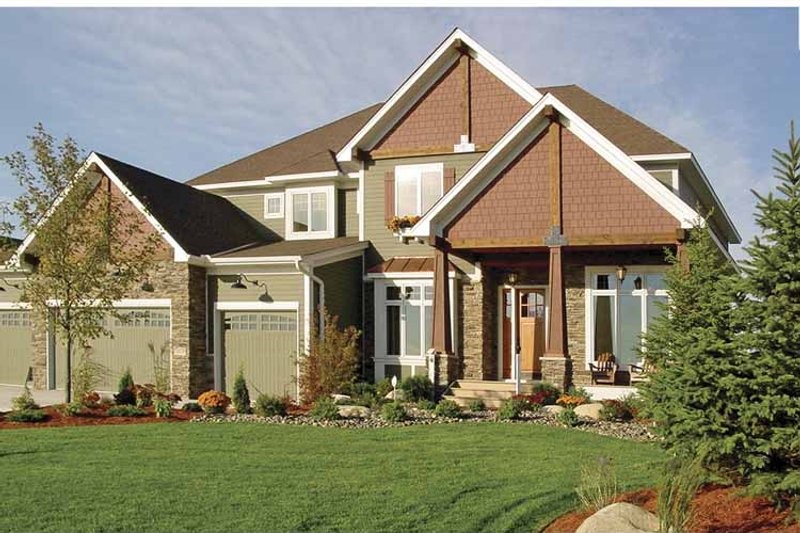 Home Plan - Exterior - Front Elevation 3 for Craftsman House Plan #320-992 - 4 bed, 3.5 bath