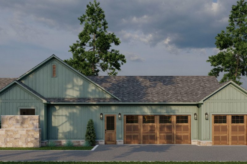 House Plan Design - Exterior - Other Elevation 1 for Farmhouse House Plan #923-450 - 3 bed, 3.5 bath