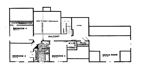 Dream House Plan - European Floor Plan - Upper Floor Plan #30-263