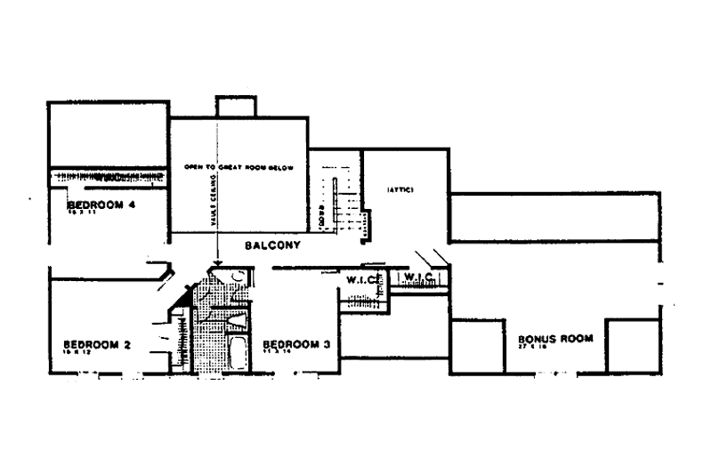 Home Plan - Floor Plan - Upper Floor for Traditional House Plan #30-263 - 4 bed, 2.5 bath